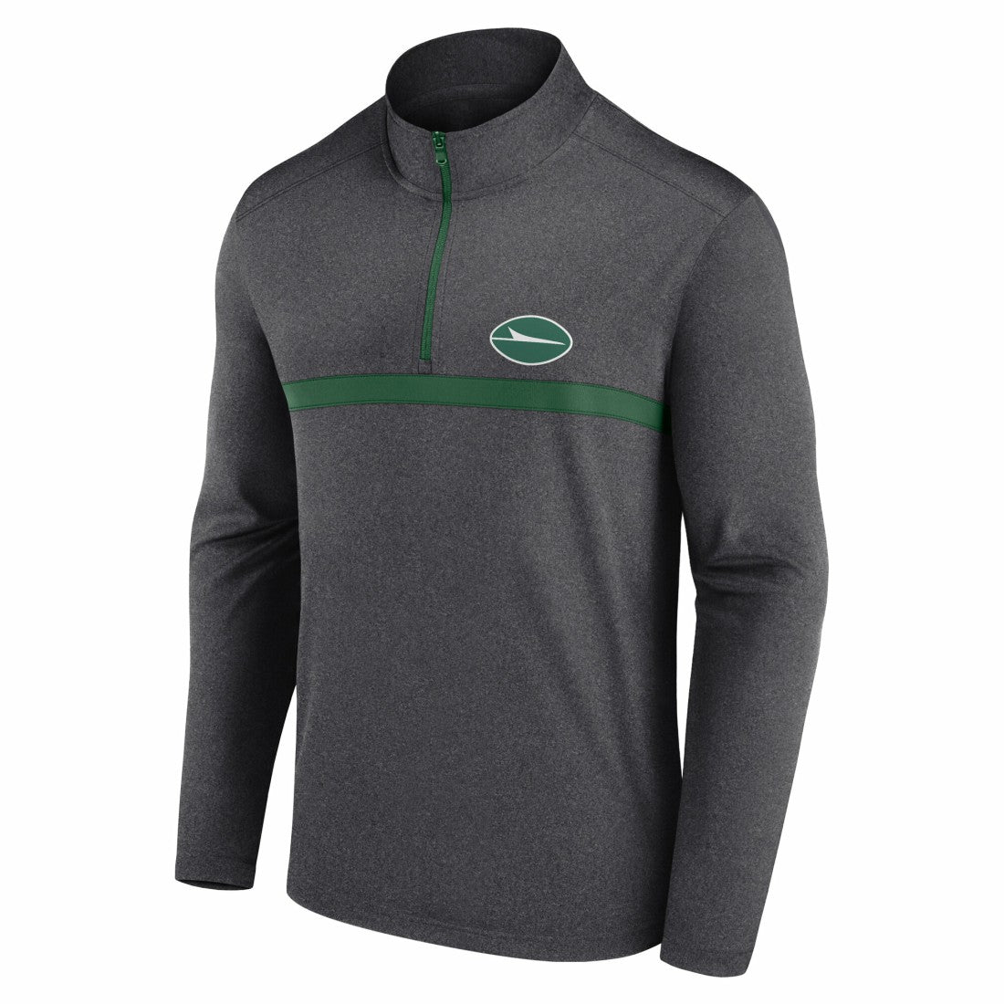 New York Jets Head-to-Head Quarter-Zip Pullover Heather Charcoal - Fanatics