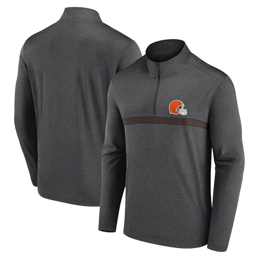 Cleveland Browns Head-to-Head Quarter-Zip Pullover Charcoal - Fanatics