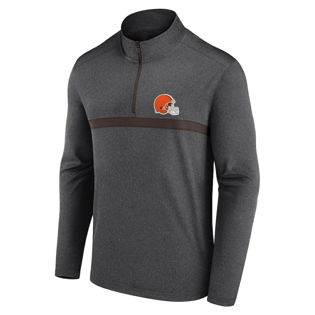 Cleveland Browns Head-to-Head Quarter-Zip Pullover Charcoal - Fanatics
