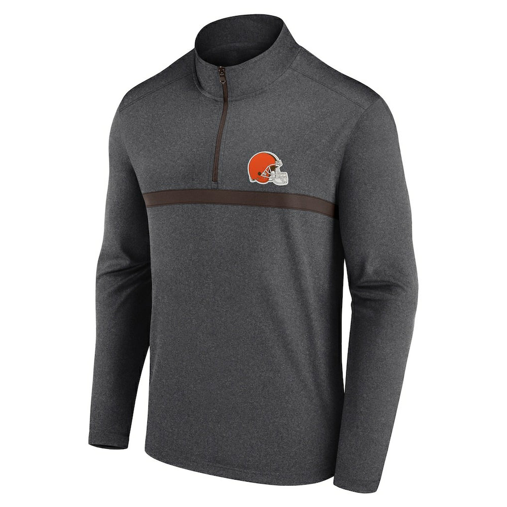 Cleveland Browns Head-to-Head Quarter-Zip Pullover Charcoal - Fanatics