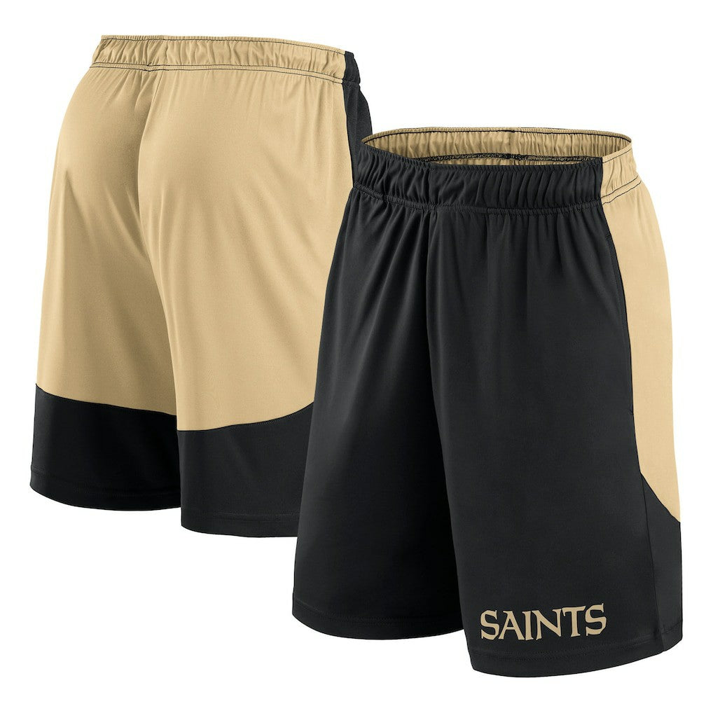 New Orleans Saints Launch Shorts Black/Gold - Fanatics