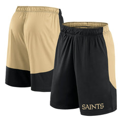 New Orleans Saints Launch Shorts Black/Gold - Fanatics