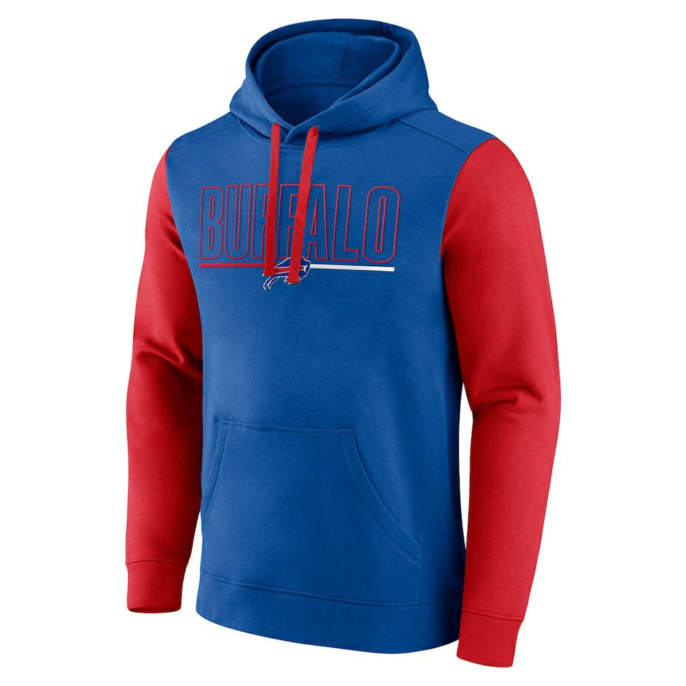 Buffalo Bills Outline Pullover Hoodie Royal/Red - Fanatics
