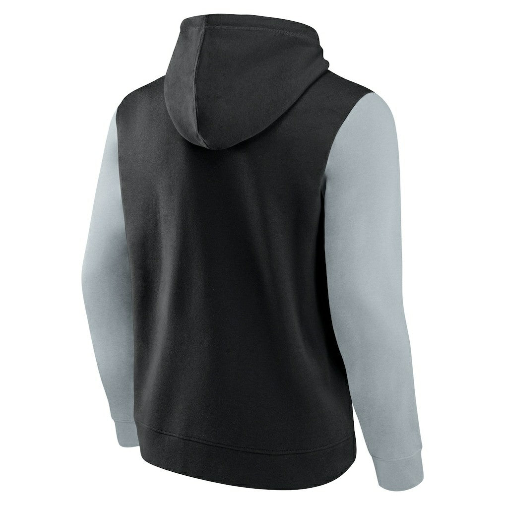 Las Vegas Raiders Outline Pullover Hoodie Black/Silver - Fanatics