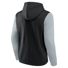 Las Vegas Raiders Outline Pullover Hoodie Black/Silver - Fanatics