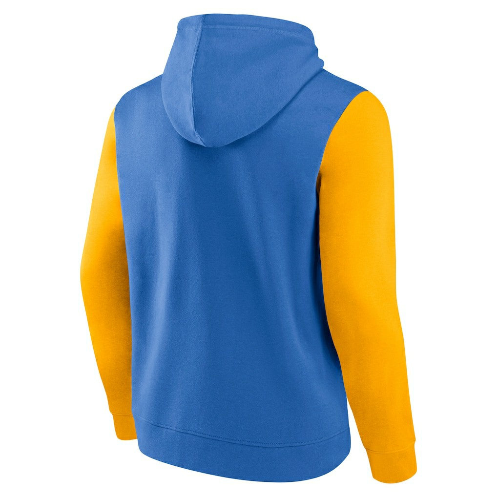 Los Angeles Chargers Outline Pullover Hoodie Powder Blue/Gold - Fanatics