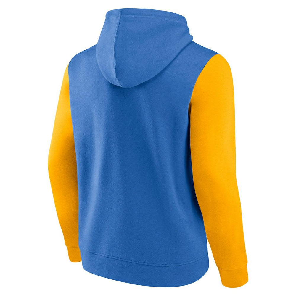 Los Angeles Chargers Outline Pullover Hoodie Powder Blue/Gold - Fanatics