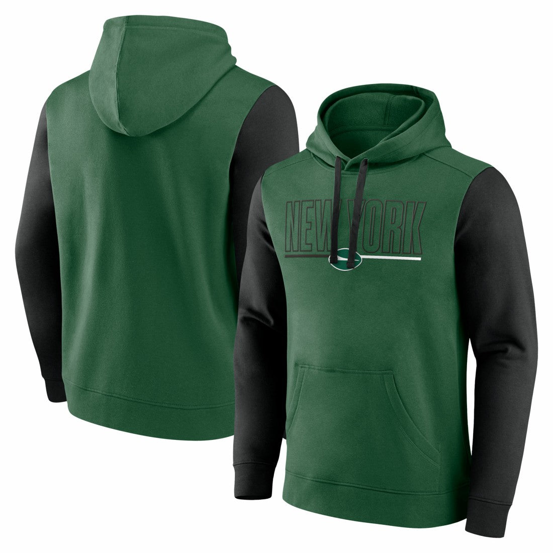 New York Jets Outline Pullover Hoodie Green/Black - Fanatics