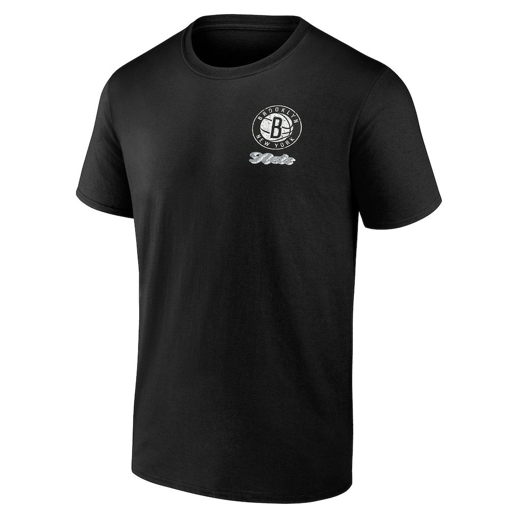 NBA - Brooklyn Nets Logo Athletic Never Over T-Shirt - Black