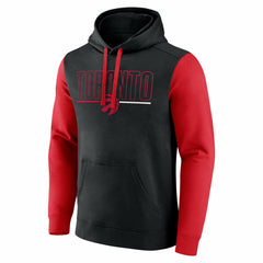 NBA - Toronto Raptors Logo Athletic Outline Colorblock Pullover Hoodie - Black
