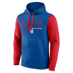 NBA - Philadelphia 76ers Logo Athletic Outline Colorblock Pullover Hoodie - Royal