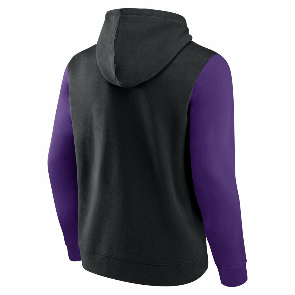 NBA - Sacramento Kings Logo Athletic Outline Colorblock Pullover Hoodie - Black
