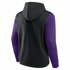 NBA - Sacramento Kings Logo Athletic Outline Colorblock Pullover Hoodie - Black