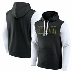 NBA - Utah Jazz Logo Athletic Outline Colorblock Pullover Hoodie - Black