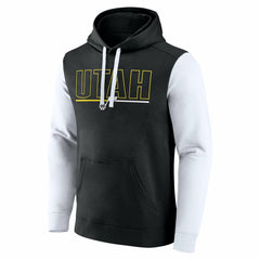 NBA - Utah Jazz Logo Athletic Outline Colorblock Pullover Hoodie - Black