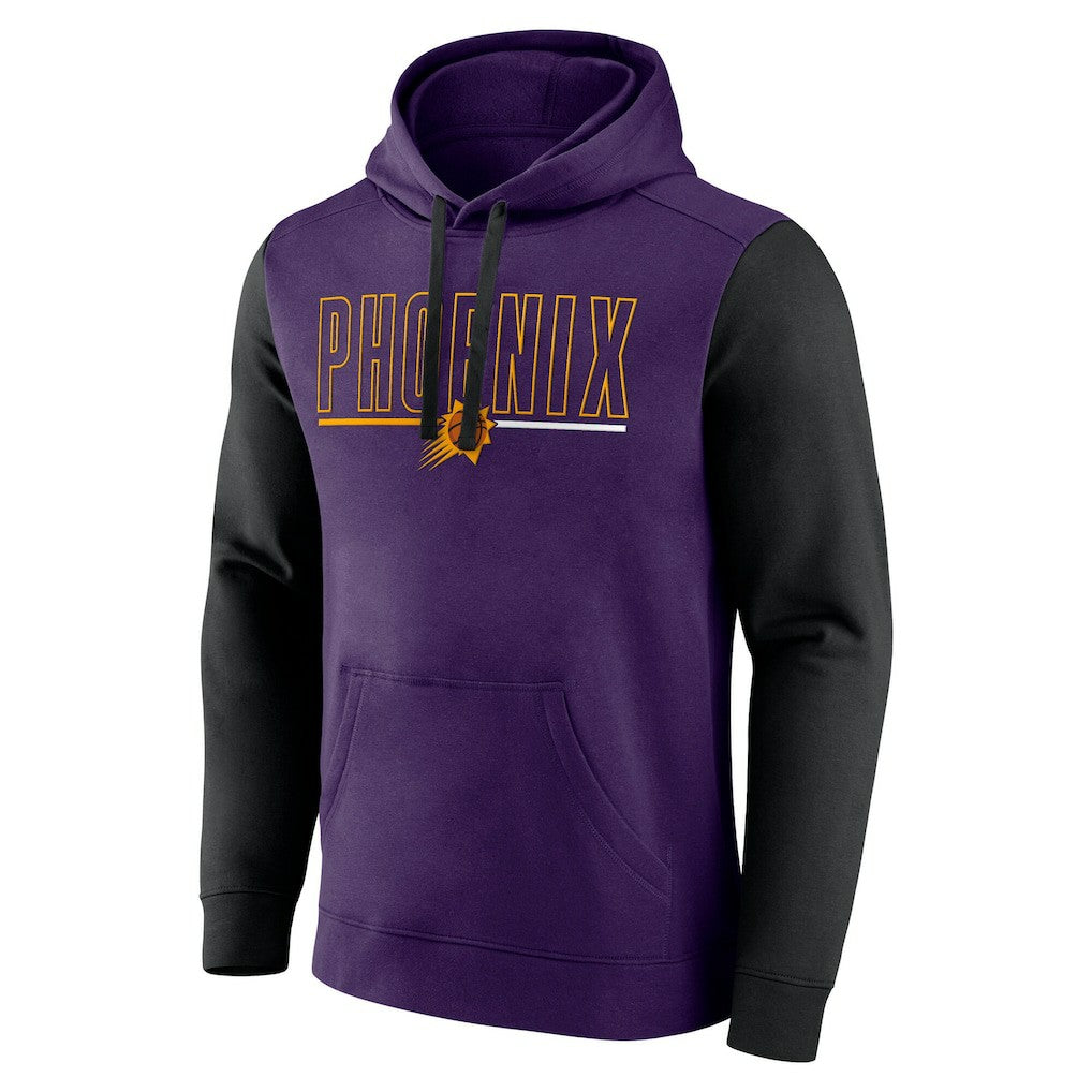 NBA - Phoenix Suns Logo Athletic Outline Colorblock Pullover Hoodie - Purple