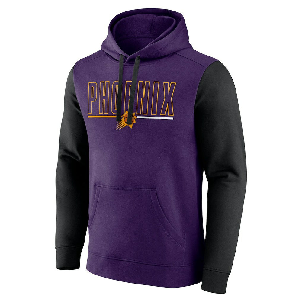 NBA - Phoenix Suns Logo Athletic Outline Colorblock Pullover Hoodie - Purple