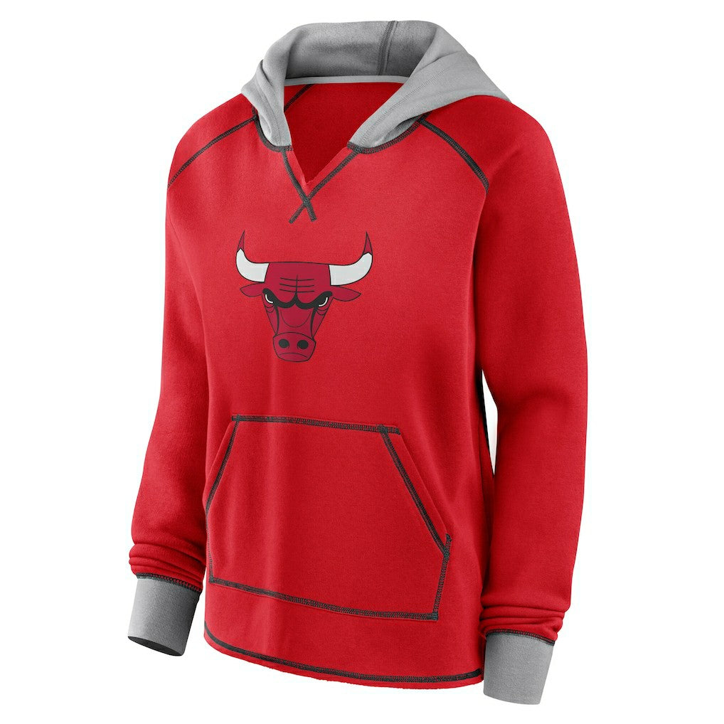 NBA - Chicago Bulls Logo Athletic Women's Boom Pullover Hoodie - Red