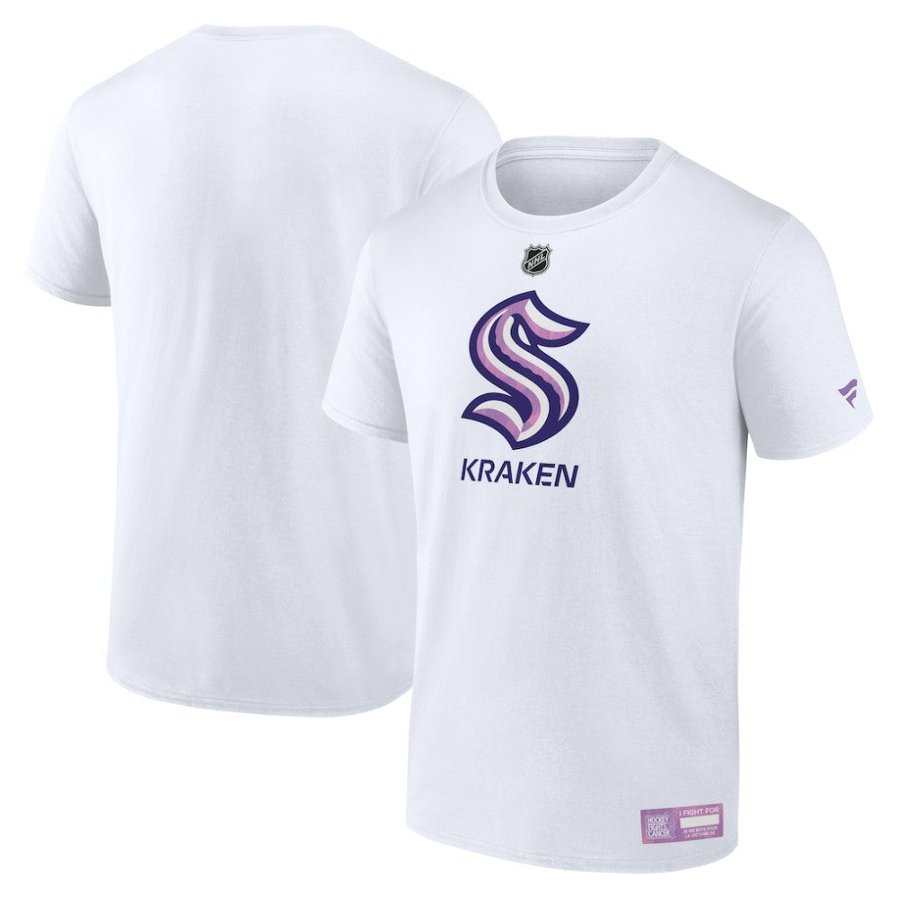 Seattle Kraken Fanatics 2024 Hockey Fights Cancer T-Shirt White