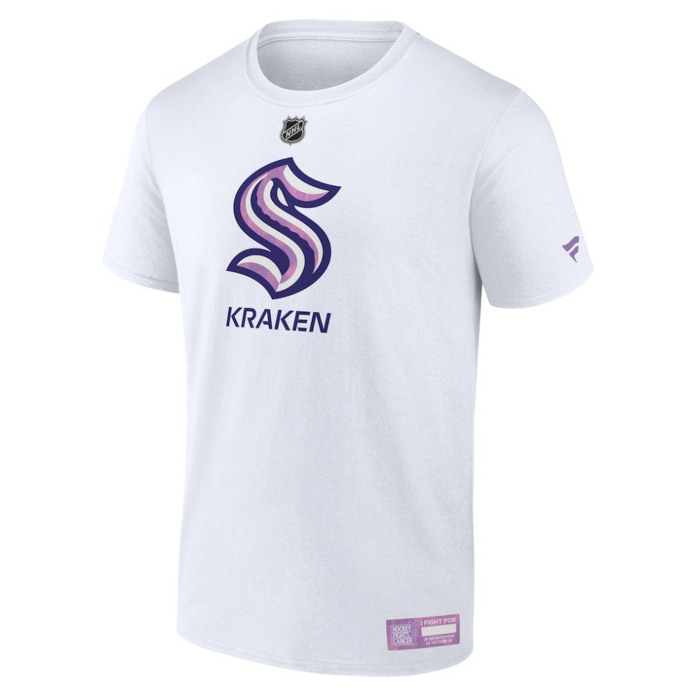 Seattle Kraken Fanatics 2024 Hockey Fights Cancer T-Shirt White