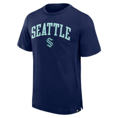 Seattle Kraken Fanatics Elevated Pima T-Shirt Navy