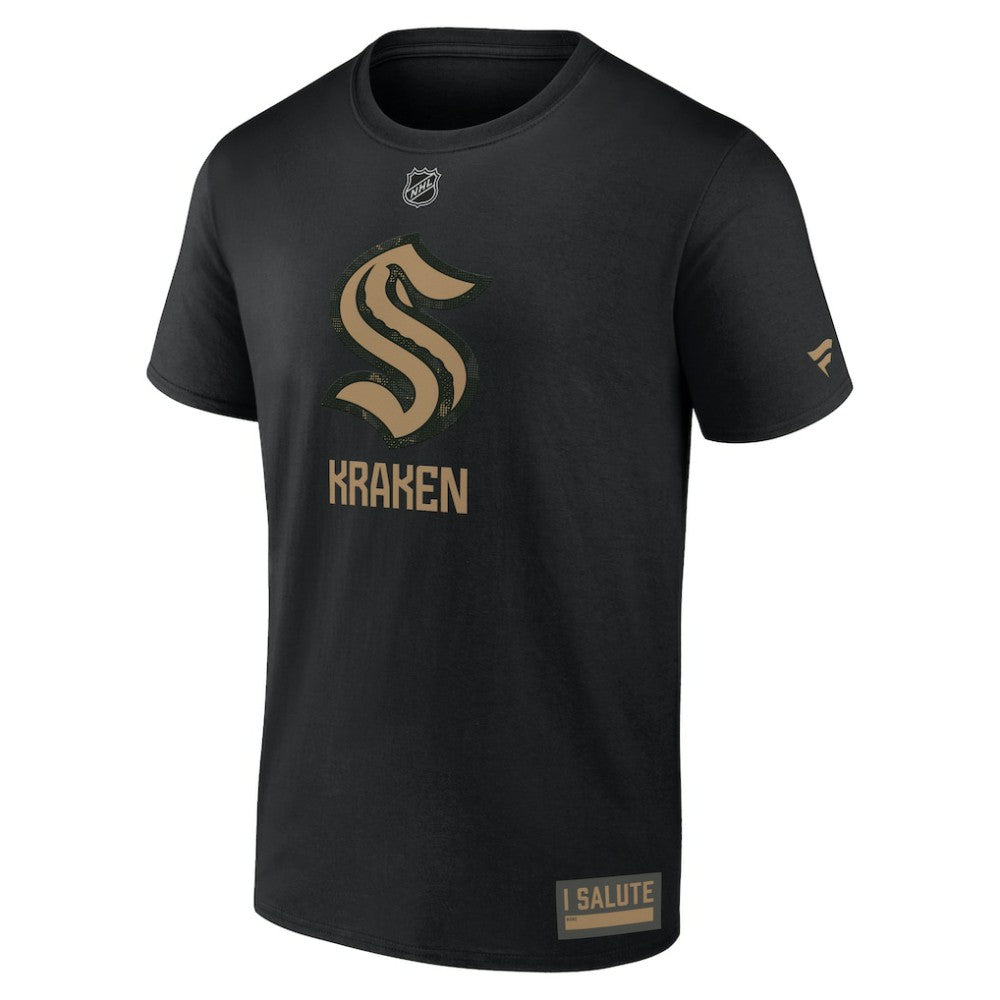 Seattle Kraken Fanatics 2024 Military Appreciation T-Shirt Black
