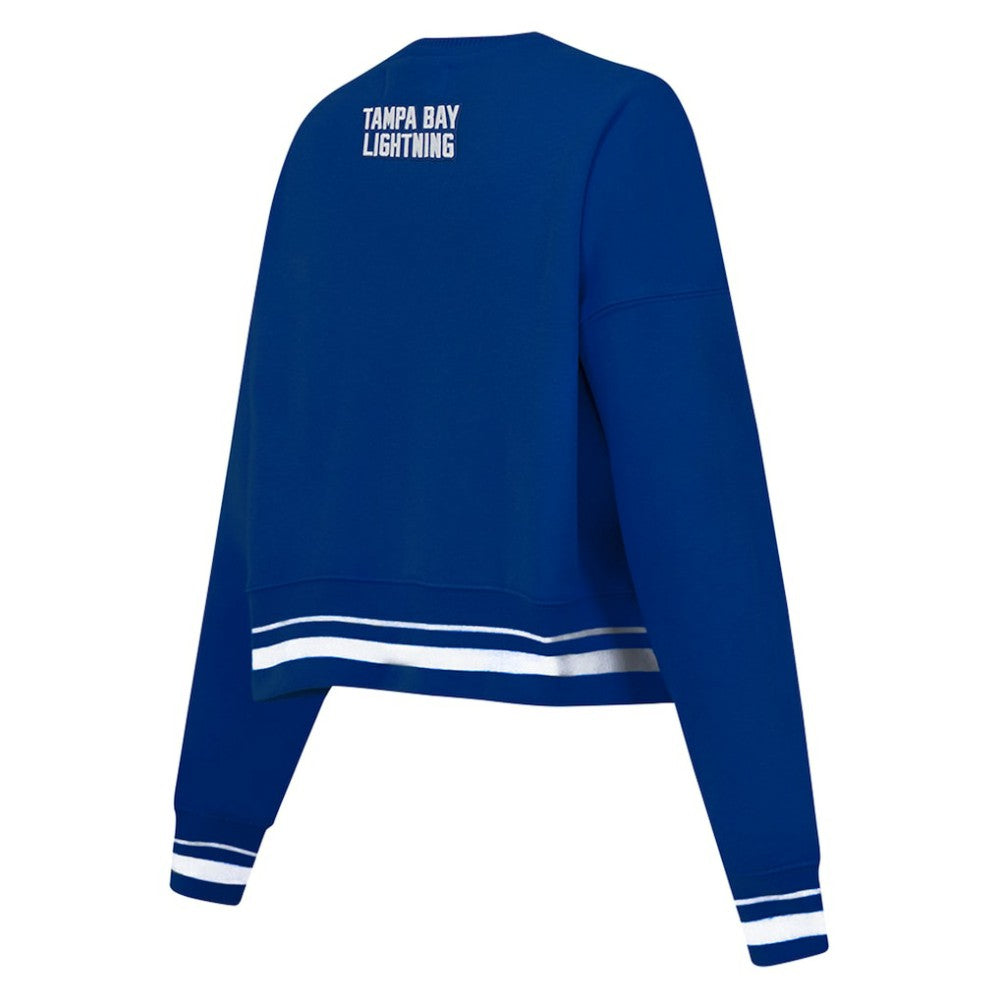Tampa Bay Lightning - Pro Standard Women's Area Code Cropped Pullover Sweatshirt Blue