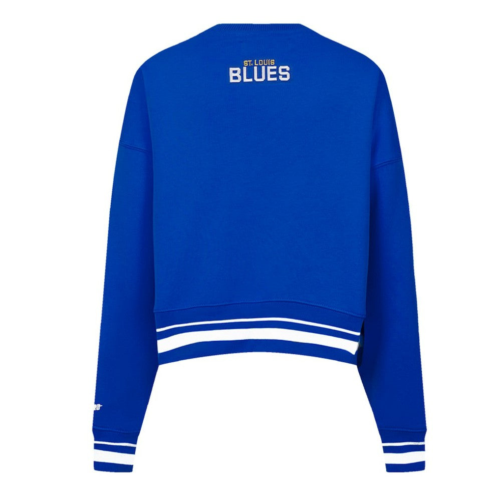 St. Louis Blues - Pro Standard Women's Area Code Cropped Pullover Sweatshirt Blue