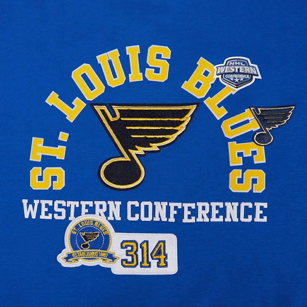 St. Louis Blues - Pro Standard Women's Area Code Cropped Pullover Sweatshirt Blue