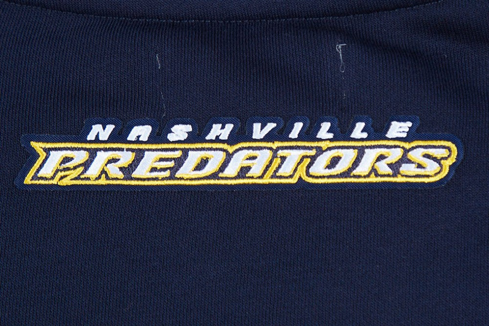 Nashville Predators - Pro Standard Women's Area Code Cropped Pullover Sweatshirt Navy