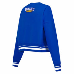 Buffalo Sabres - Pro Standard Women's Area Code Cropped Pullover Sweatshirt Royal