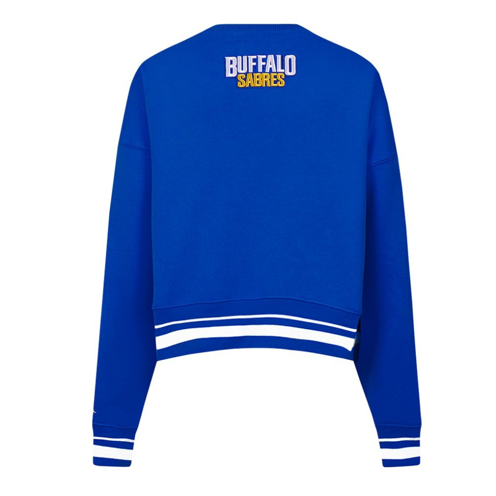 Buffalo Sabres - Pro Standard Women's Area Code Cropped Pullover Sweatshirt Royal