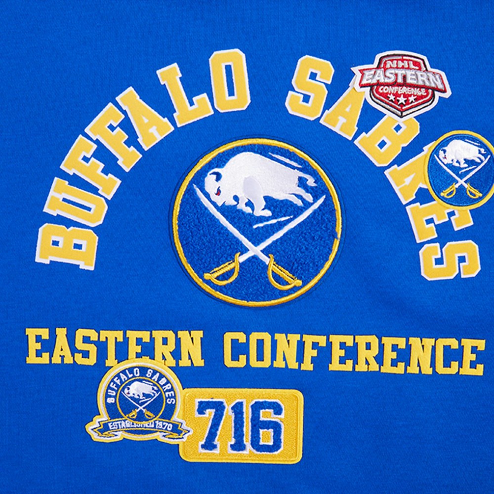 Buffalo Sabres - Pro Standard Women's Area Code Cropped Pullover Sweatshirt Royal