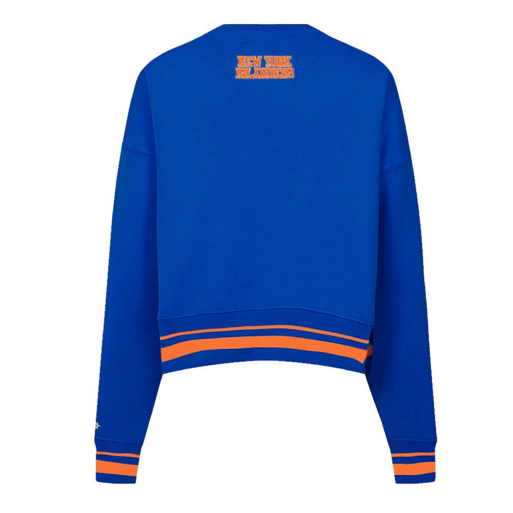 New York Islanders - Pro Standard Women's Area Code Cropped Pullover Sweatshirt Royal