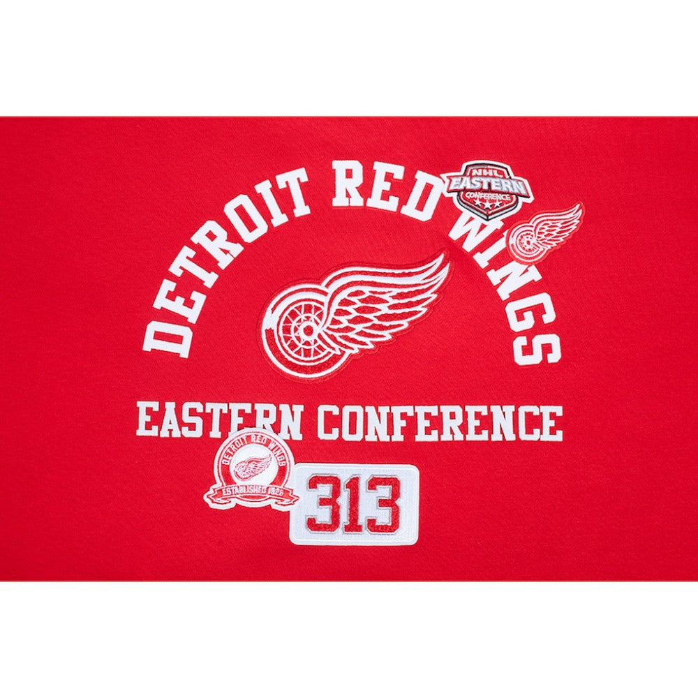 Detroit Red Wings - Pro Standard Women's Area Code Cropped Pullover Sweatshirt Red