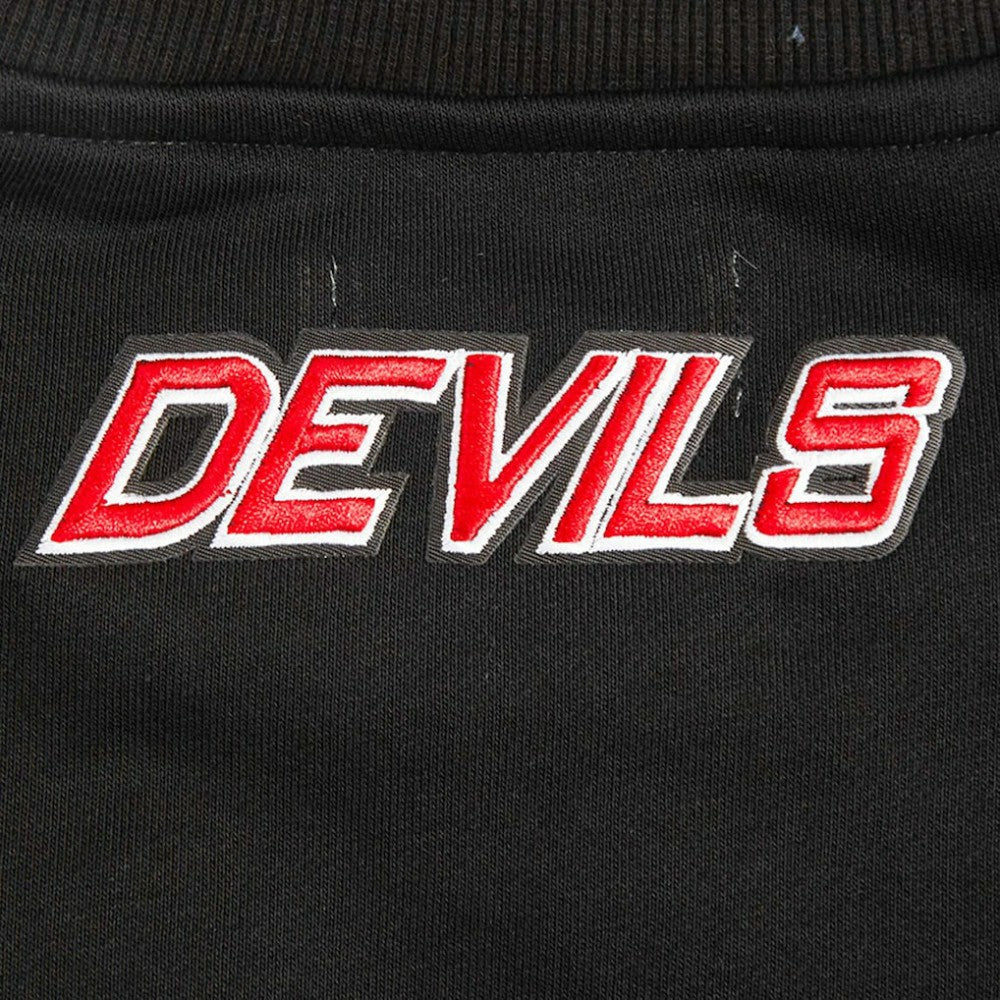 New Jersey Devils - Pro Standard Women's Area Code Cropped Pullover Sweatshirt Black