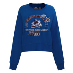 Colorado Avalanche - Pro Standard Women's Area Code Cropped Pullover Sweatshirt Blue