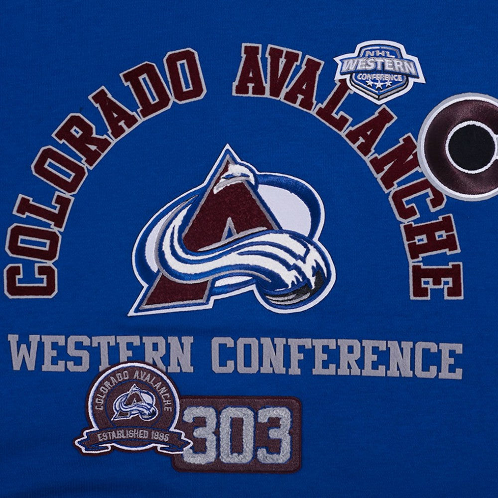Colorado Avalanche - Pro Standard Women's Area Code Cropped Pullover Sweatshirt Blue