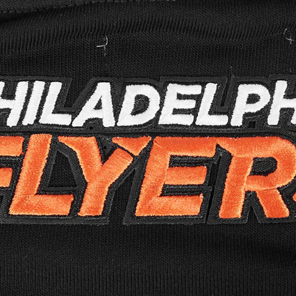 Philadelphia Flyers - Pro Standard Women's Area Code Cropped Pullover Sweatshirt Black