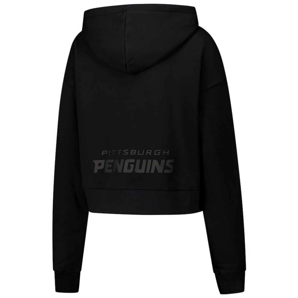 Pittsburgh Penguins Pro Standard Women's Jewels Cropped Pullover Hoodie Black