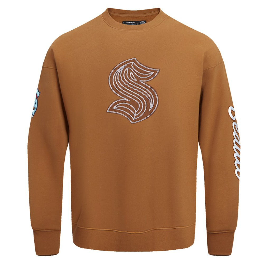 Seattle Kraken Pro Standard Paint the City Pullover Sweatshirt Brown