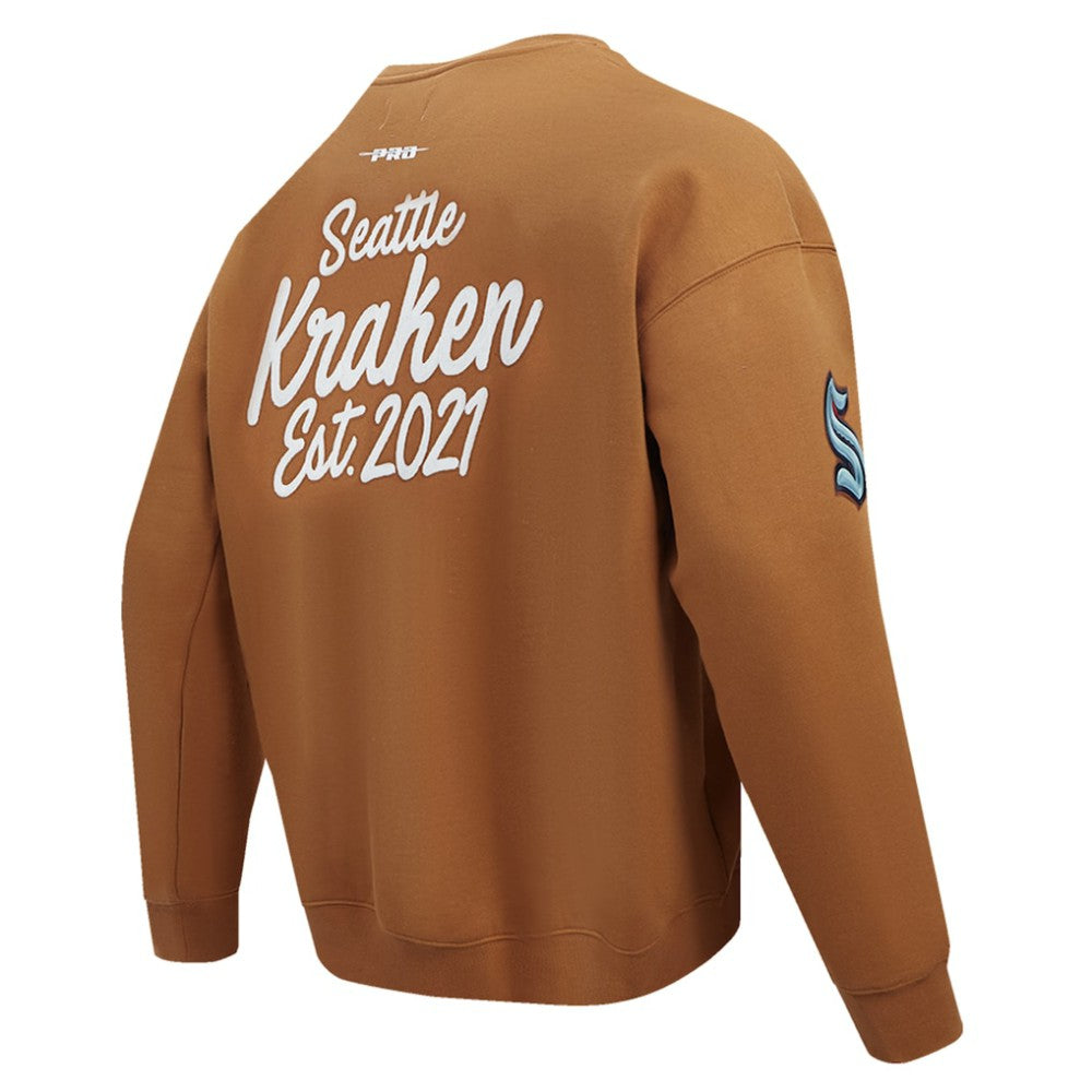Seattle Kraken Pro Standard Paint the City Pullover Sweatshirt Brown