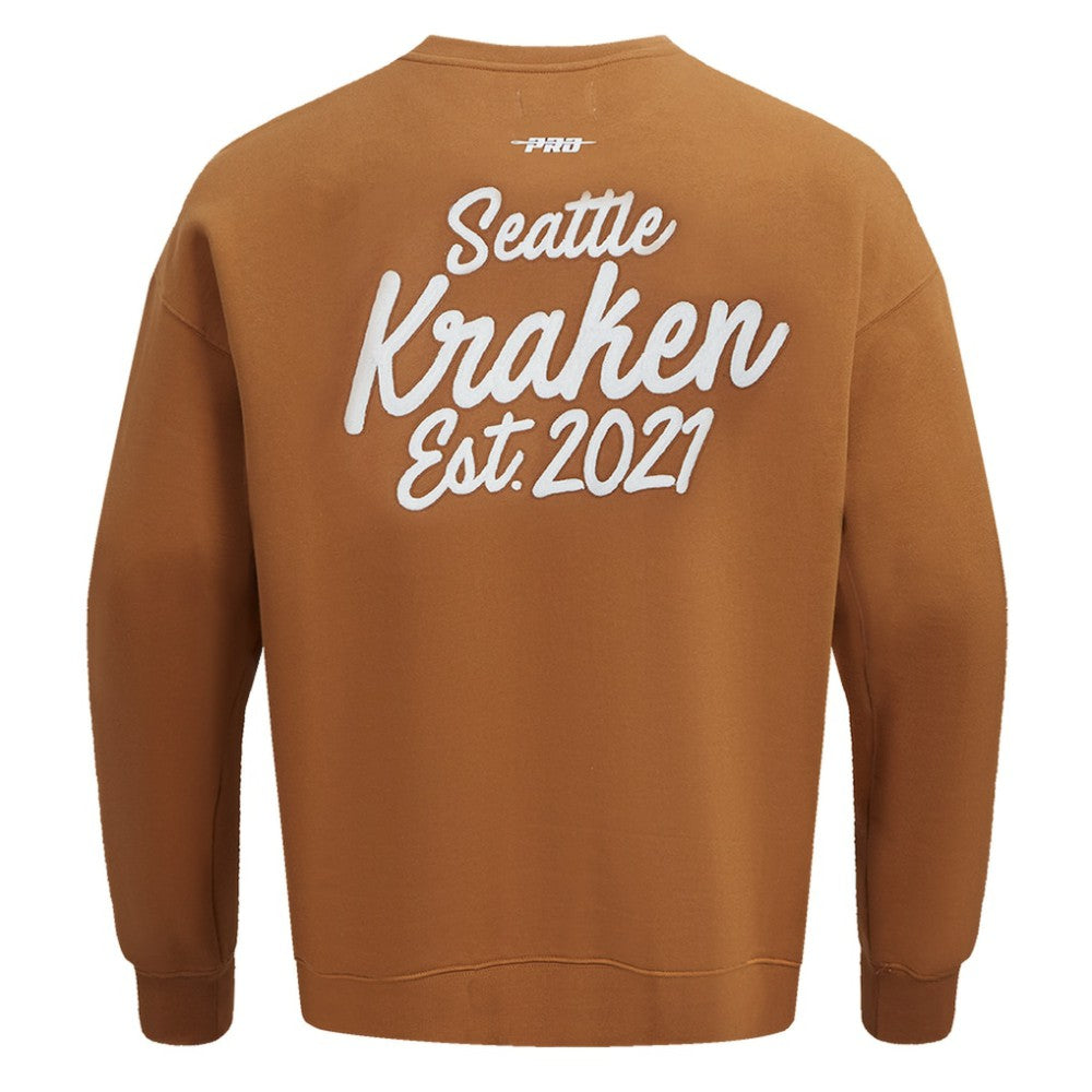 Seattle Kraken Pro Standard Paint the City Pullover Sweatshirt Brown