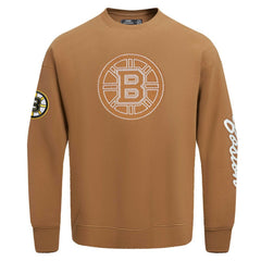 Boston Bruins Pro Standard Paint the City Pullover Sweatshirt Brown