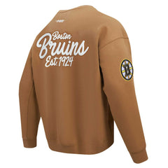 Boston Bruins Pro Standard Paint the City Pullover Sweatshirt Brown