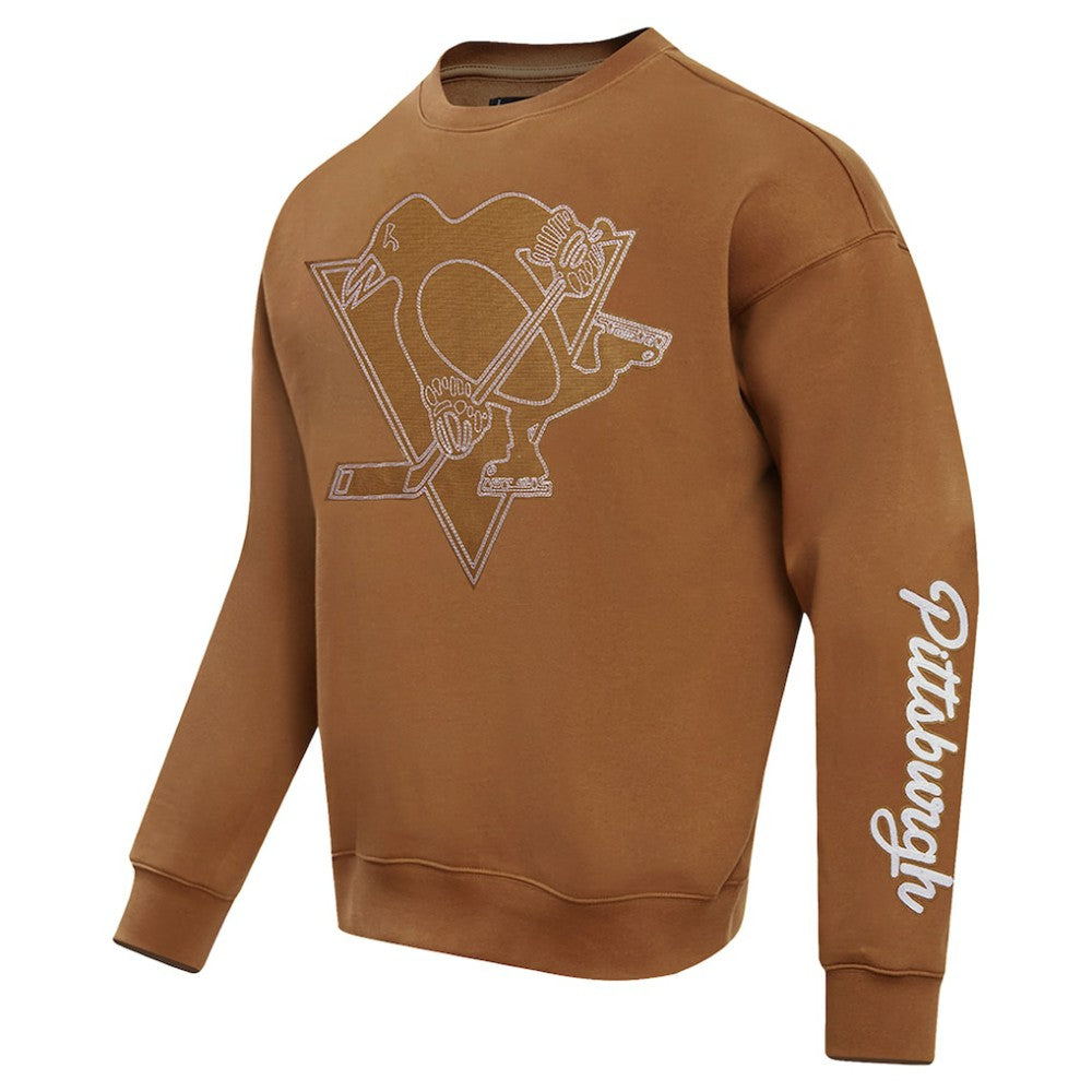 Pittsburgh Penguins Pro Standard Paint the City Pullover Sweatshirt Brown