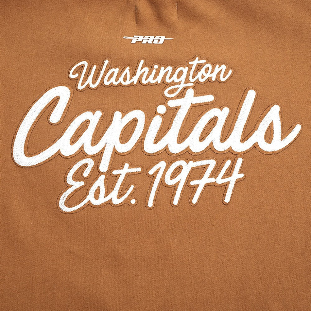 Washington Capitals Pro Standard Paint the City Pullover Sweatshirt Brown