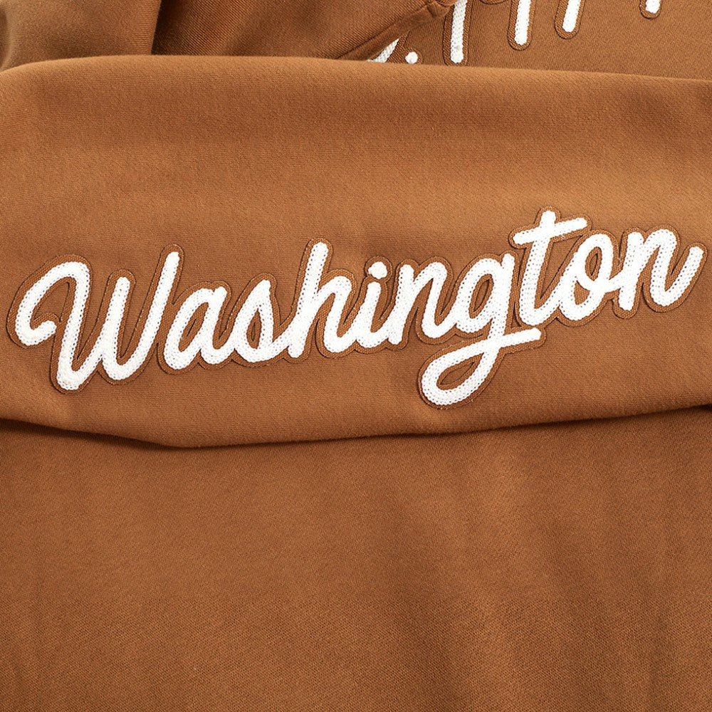 Washington Capitals Pro Standard Paint the City Pullover Sweatshirt Brown