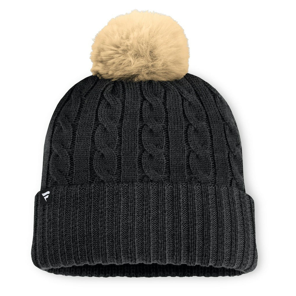Jacksonville Jaguars Women's Cable Knit Cuffed Hat with Pom Black - Fanatics