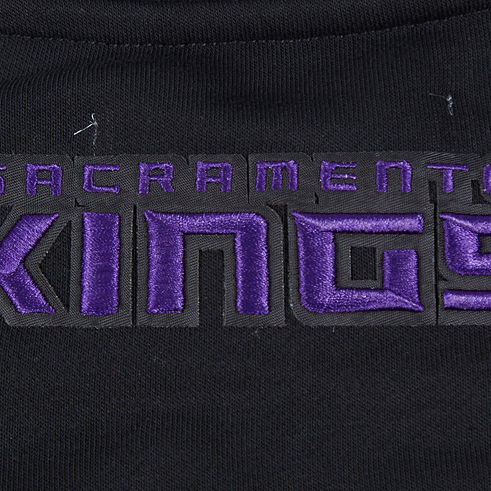 NBA - Sacramento Kings Pro Standard Women's Area Code Cropped Pullover Sweatshirt - Black